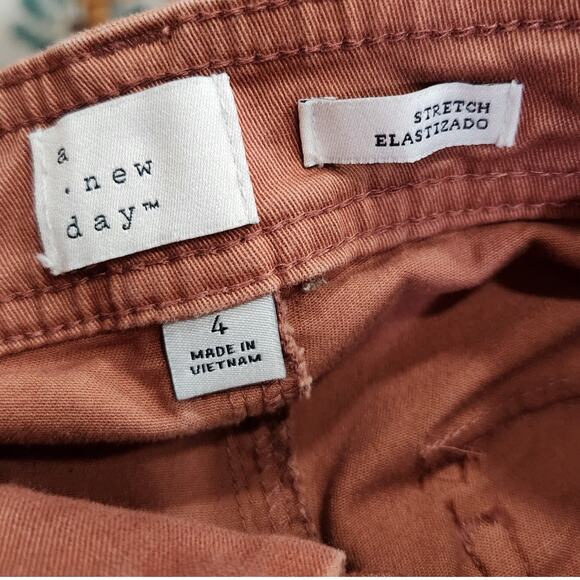 A New Day High-Rise Utility Ankle Pants Minimalist Stretch Rust Brown Size 4 - Picture 5 of 6